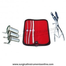 Hegar uterine dilator 3 pieces set,3-4, 5-6, 11-12, mathieu speculum, collin 3pcs
